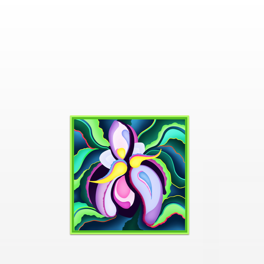 Iris Variation Mini POP Digital Art Limited Edition