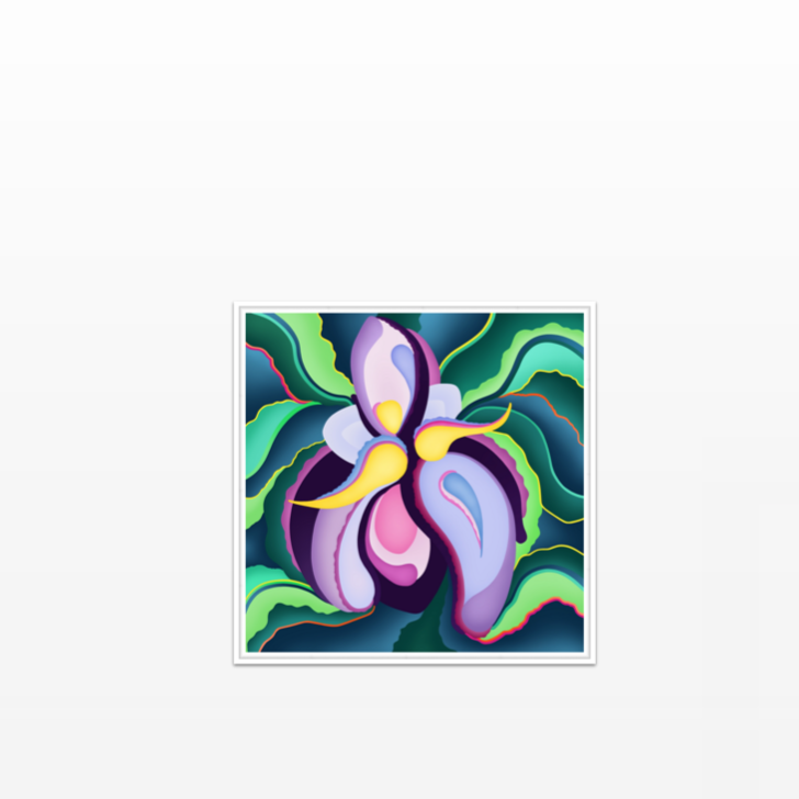 Iris Variation Mini POP Digital Art Limited Edition