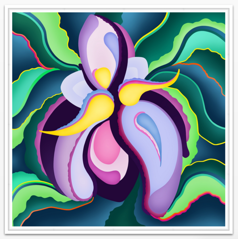 Iris Variation Mini POP Digital Art Limited Edition