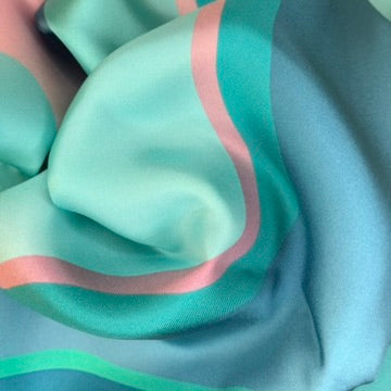 Sea Variation Statement Silk Twill