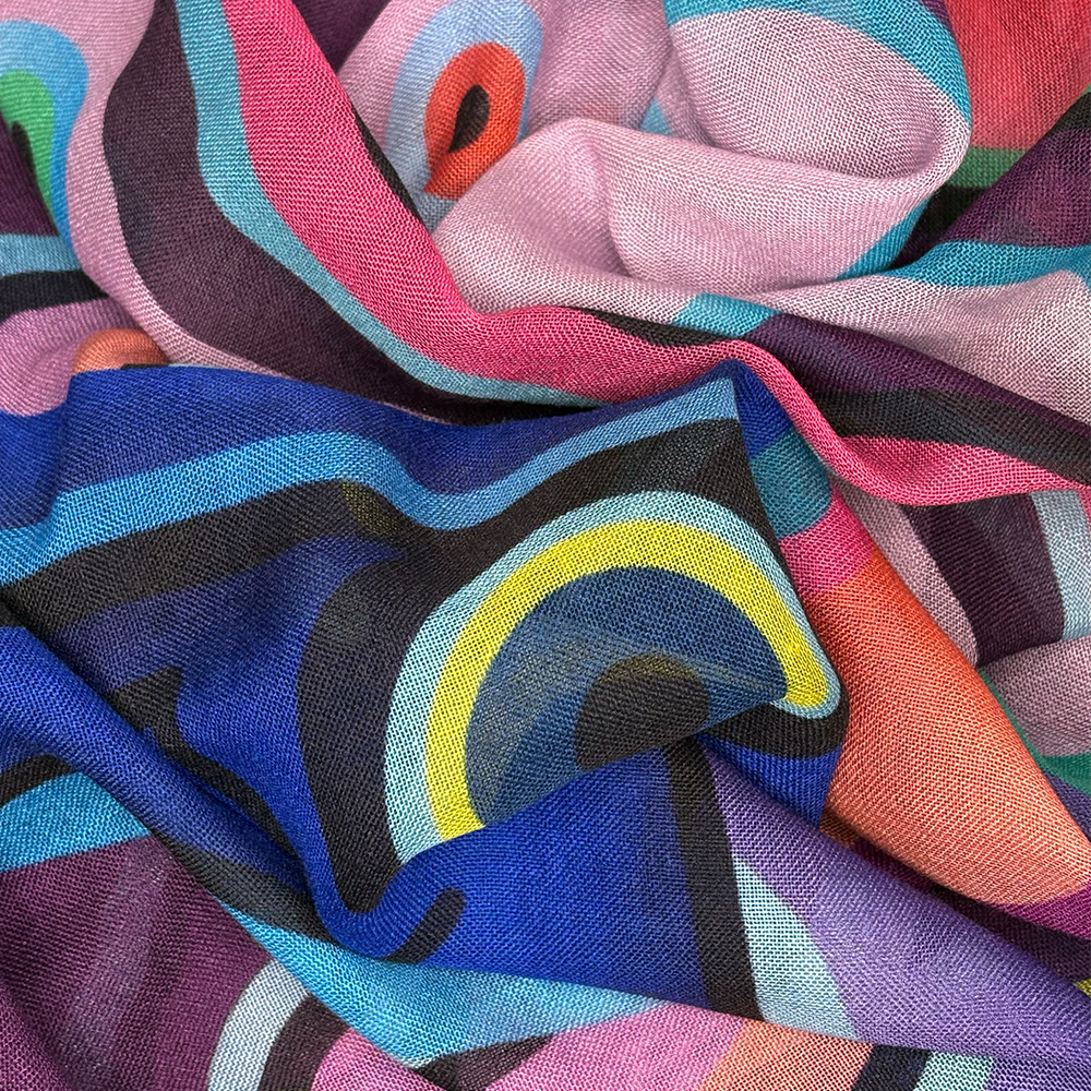 Coral Sea Variation Muse Cashmere Shawl