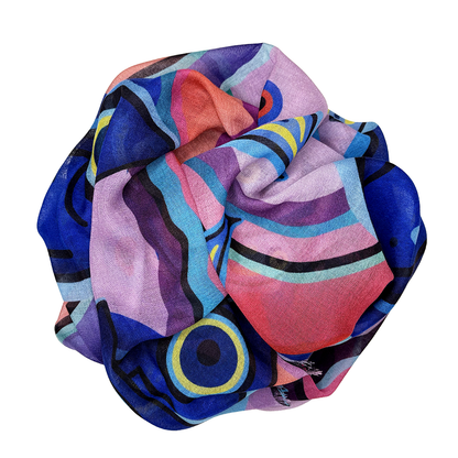 Coral Sea Variation Muse Cashmere Shawl