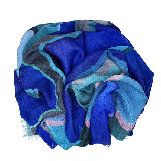 Deep Sea Variation Muse Cashmere Shawl