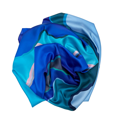 Deep Sea Variation Statement Silk Twill