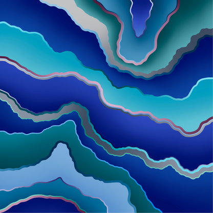 NEW Deep Sea Variation Statement Silk Twill