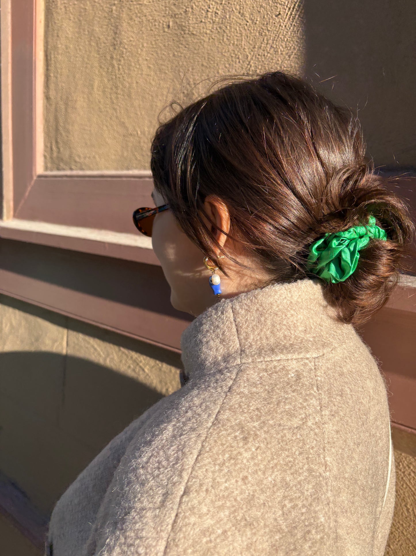 Electric Fern Silk Scrunchie