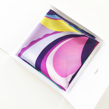 Iris Variation Silk Satin Icon Scarf