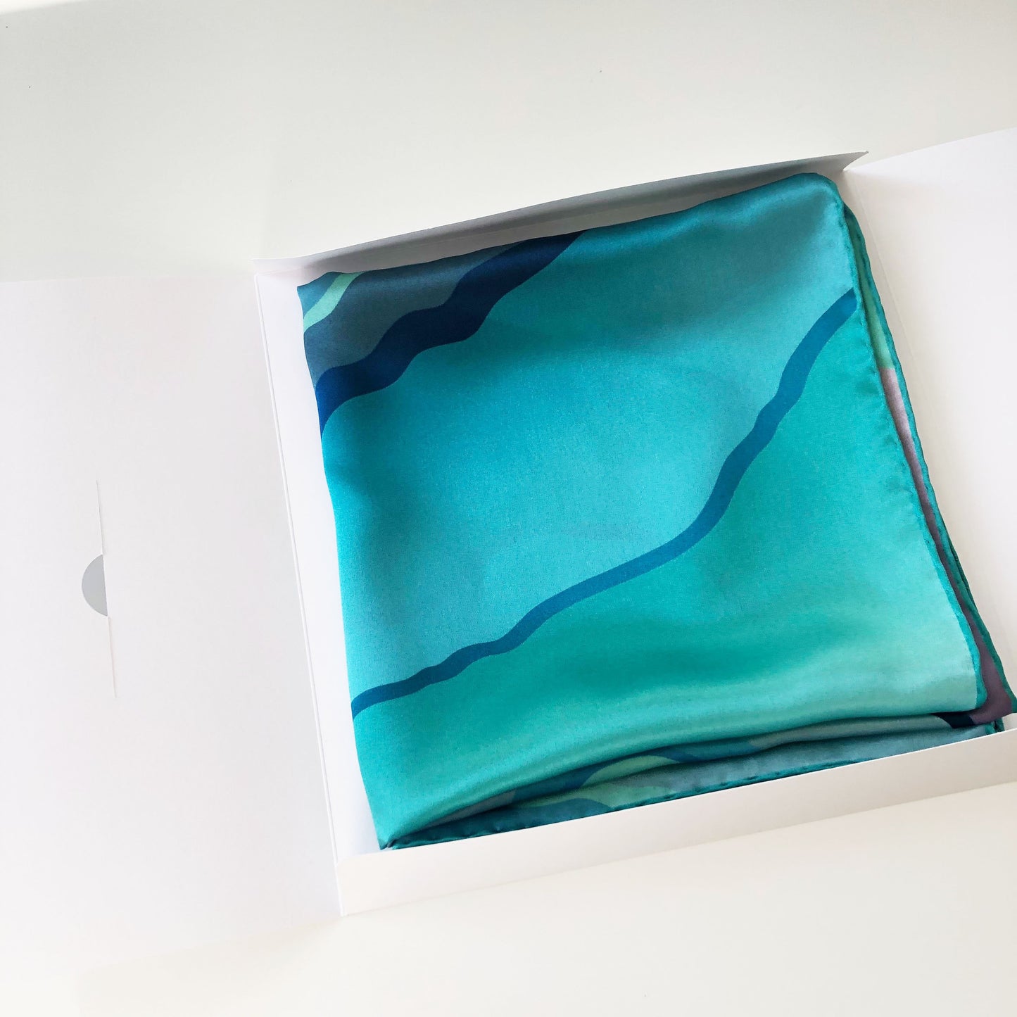 Sea Variation Silk Satin Icon Scarf