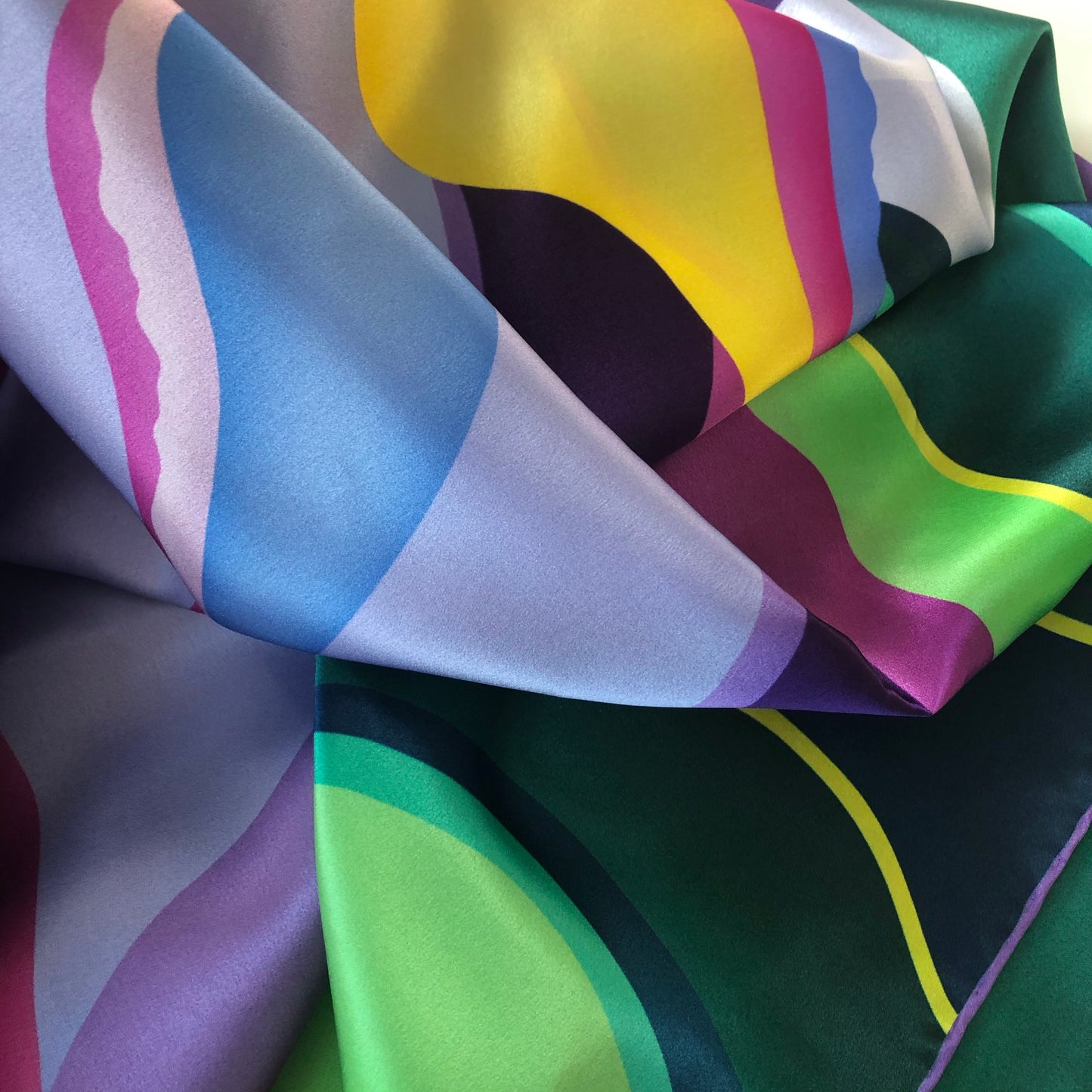 Iris Variation Silk Satin Icon Scarf