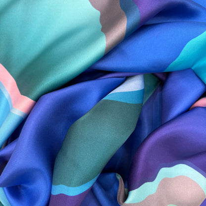 NEW Deep Sea Variation Statement Silk Twill