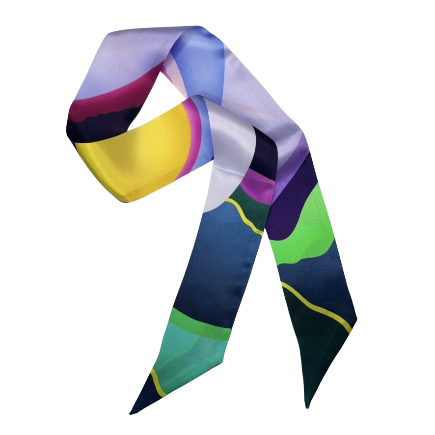 Iris Variation Chroma Silk Twilly
