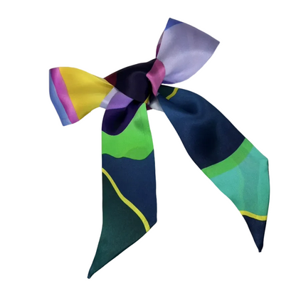 Colorful bow with a white background