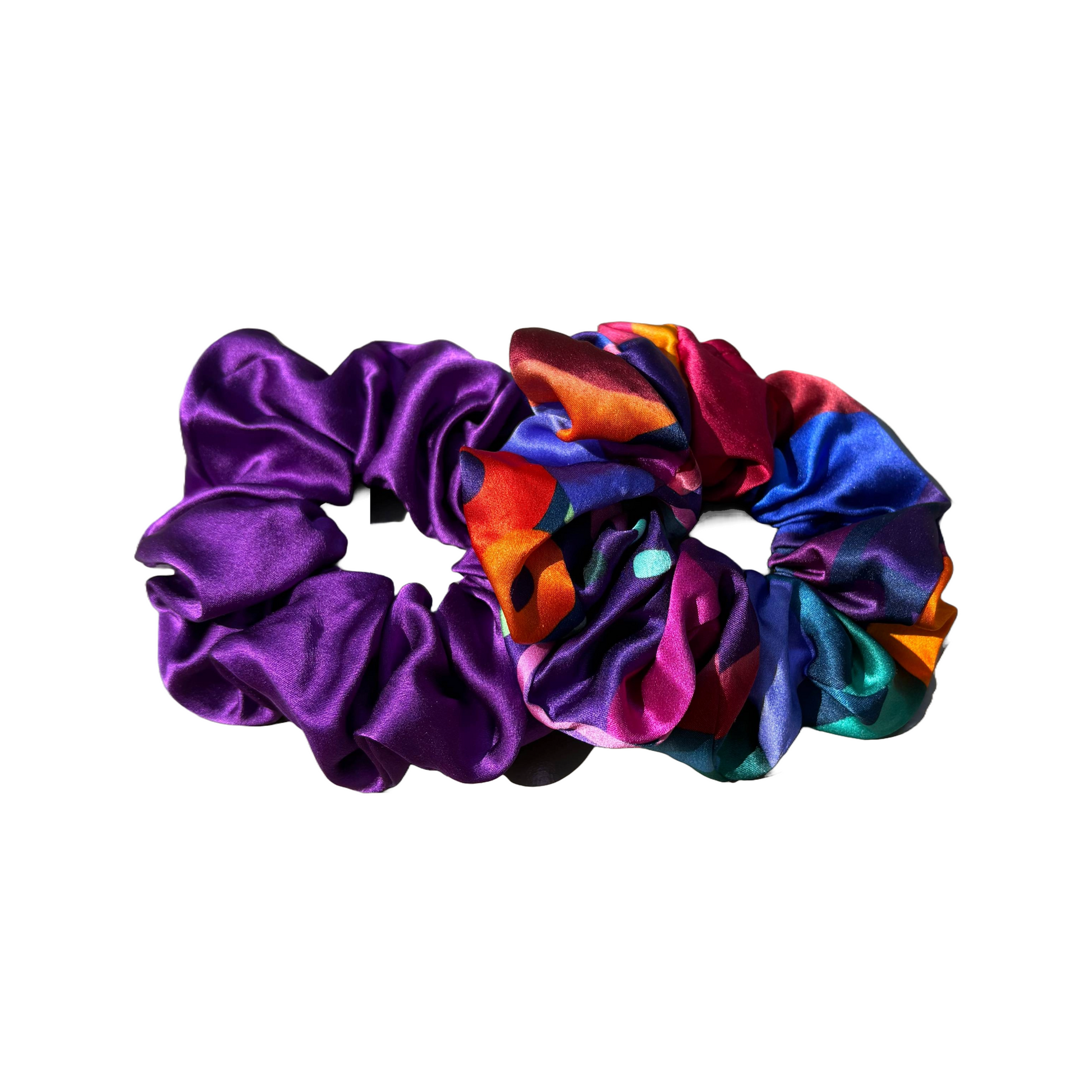 Royal Fig & Maiden Silk Scrunchie Duo 