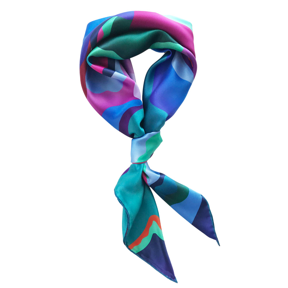 Water Lily Variation Silk Satin Icon Scarf